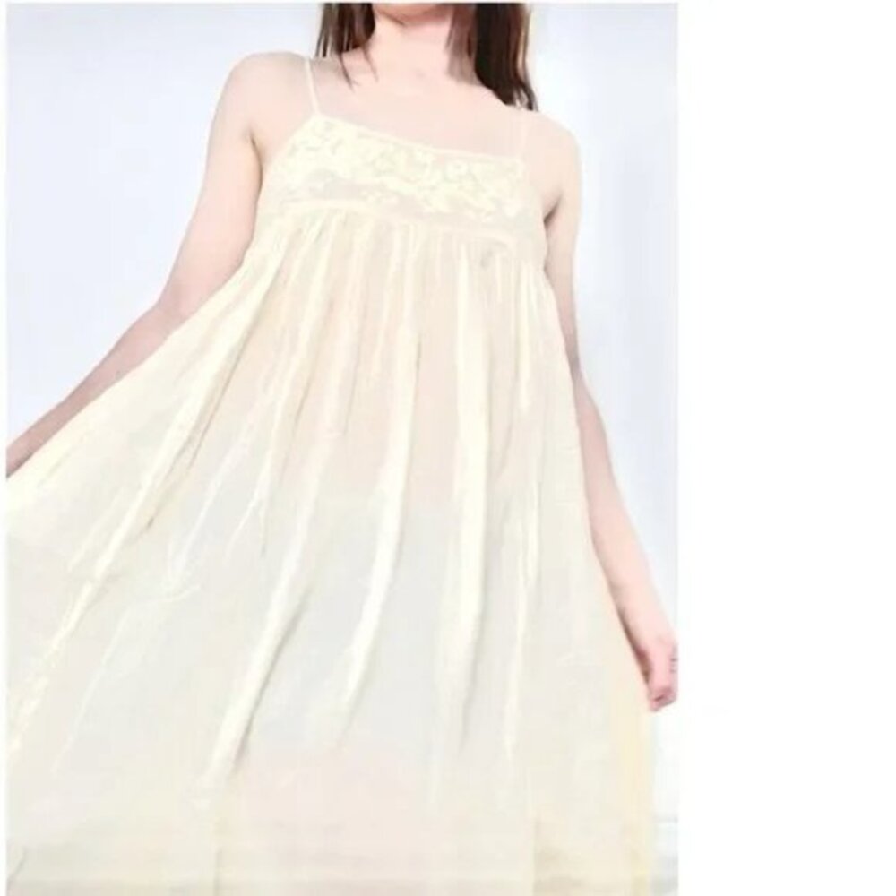 NWOT Free People Maxi Embroidered Fit & Flare Cotton Dress. S